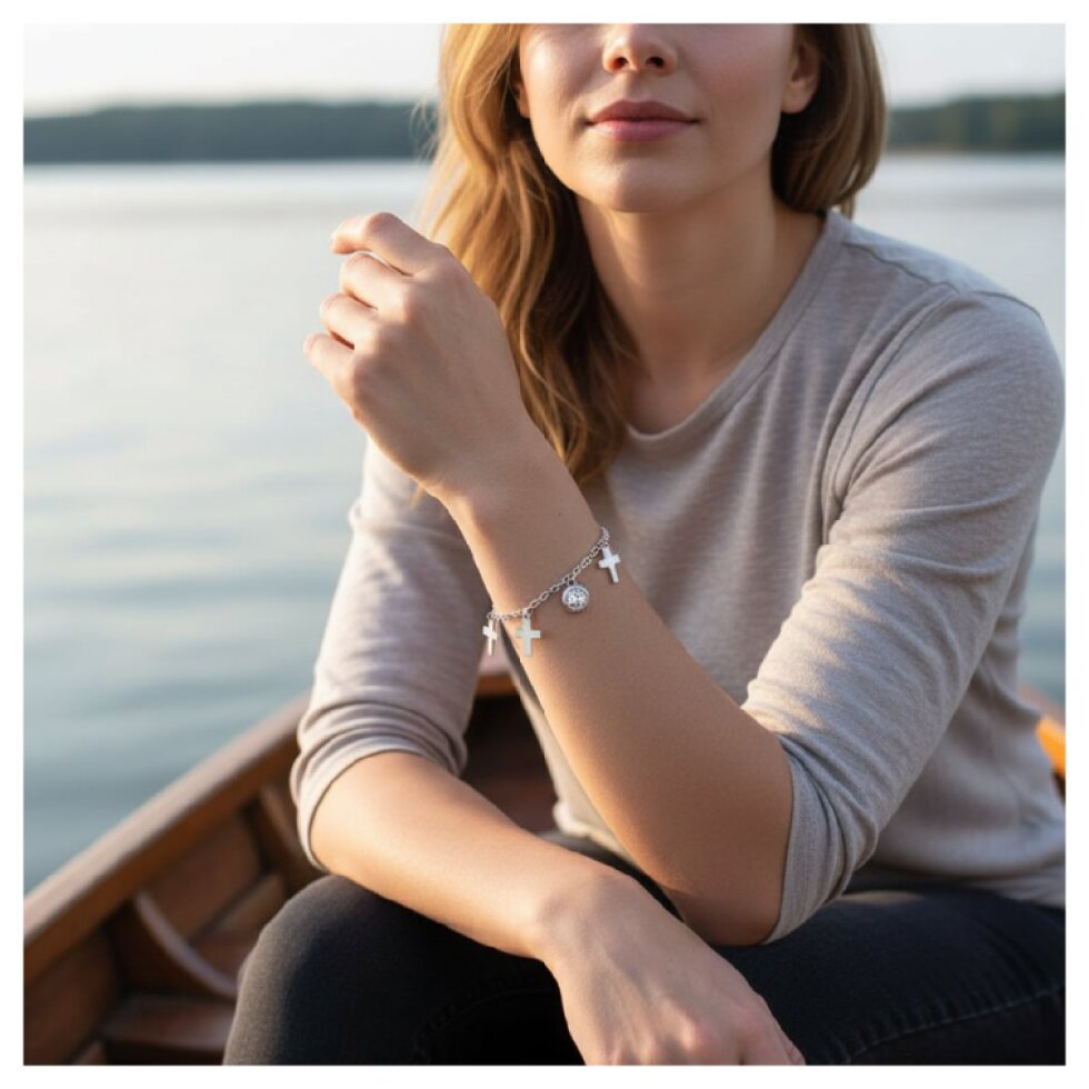 Dámský náramek stříbrný z chirurgické oceli