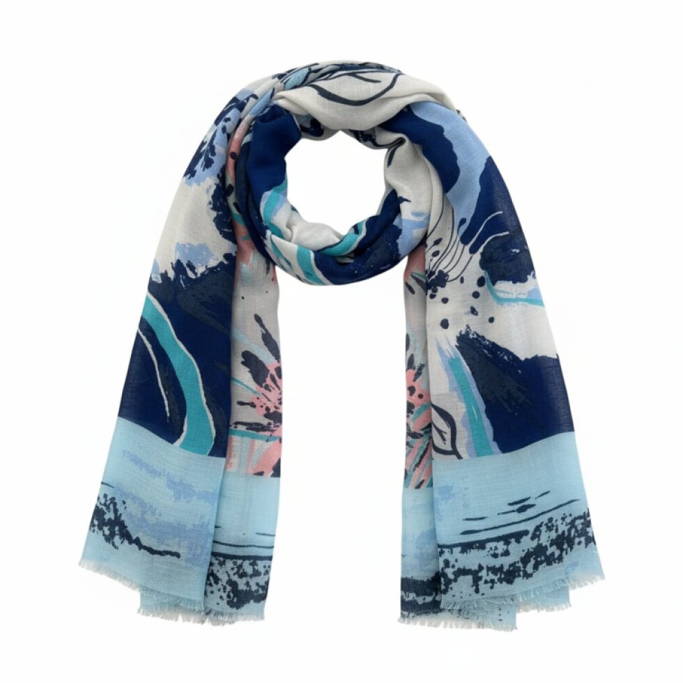 Dámský šátek Rozkvět-wa-172 s květinovým vzorem 180×87 cm