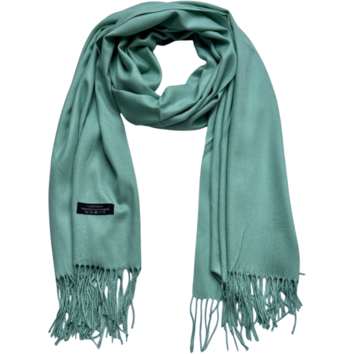 Dámská kašmírová šála zelená 180 x 67 cm