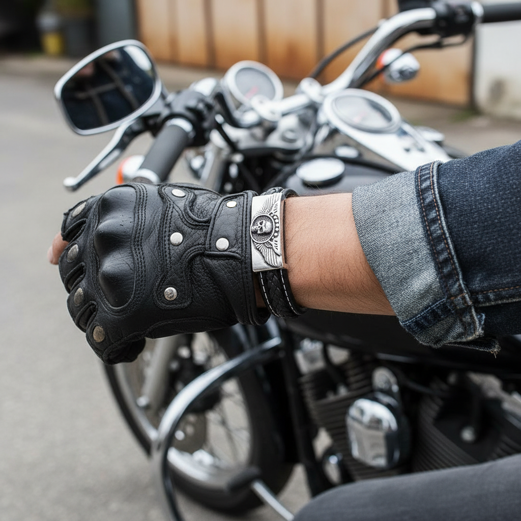 Kožený náramek Harley Davidson KD126