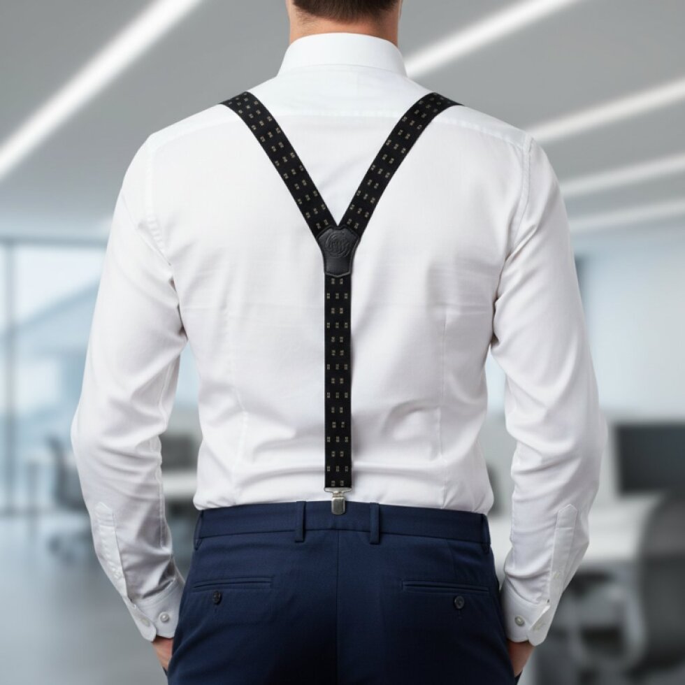 MB2062 Černé Pánské Kšandy s Nastavitelnou Délkou