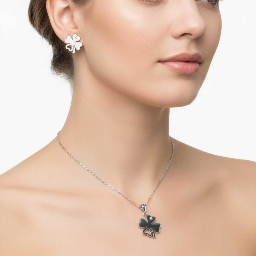 Souprava čtyřlístek z chirurgické oceli DLF473