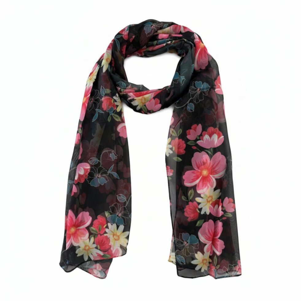 Dámska farebná šatka s květinovým vzorom 180 × 70 cm, Florela-wa-138