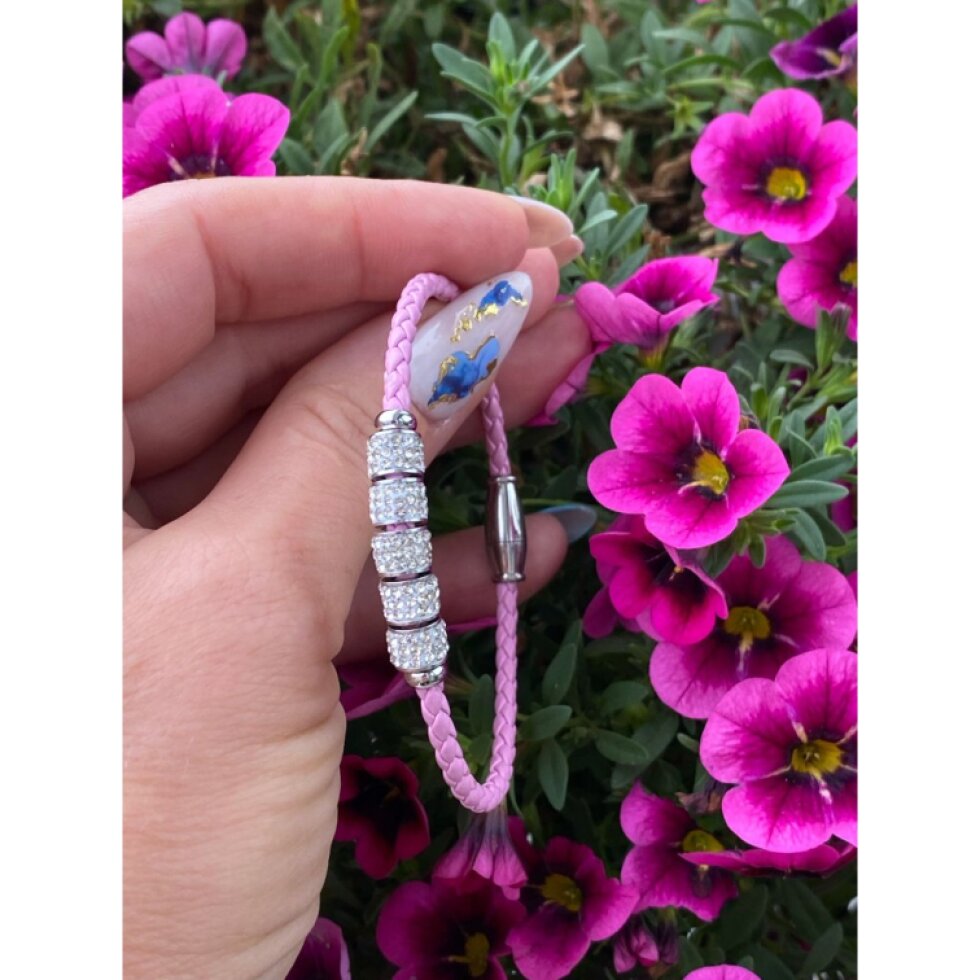 Dámský náramek Trinidad růžový s magnetickým zapínáním