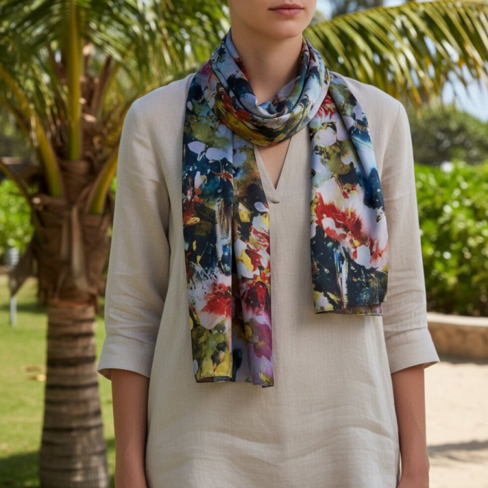 Luxusní oboustranný šátek Reverza-wa-113, 170x75 cm, multicolor