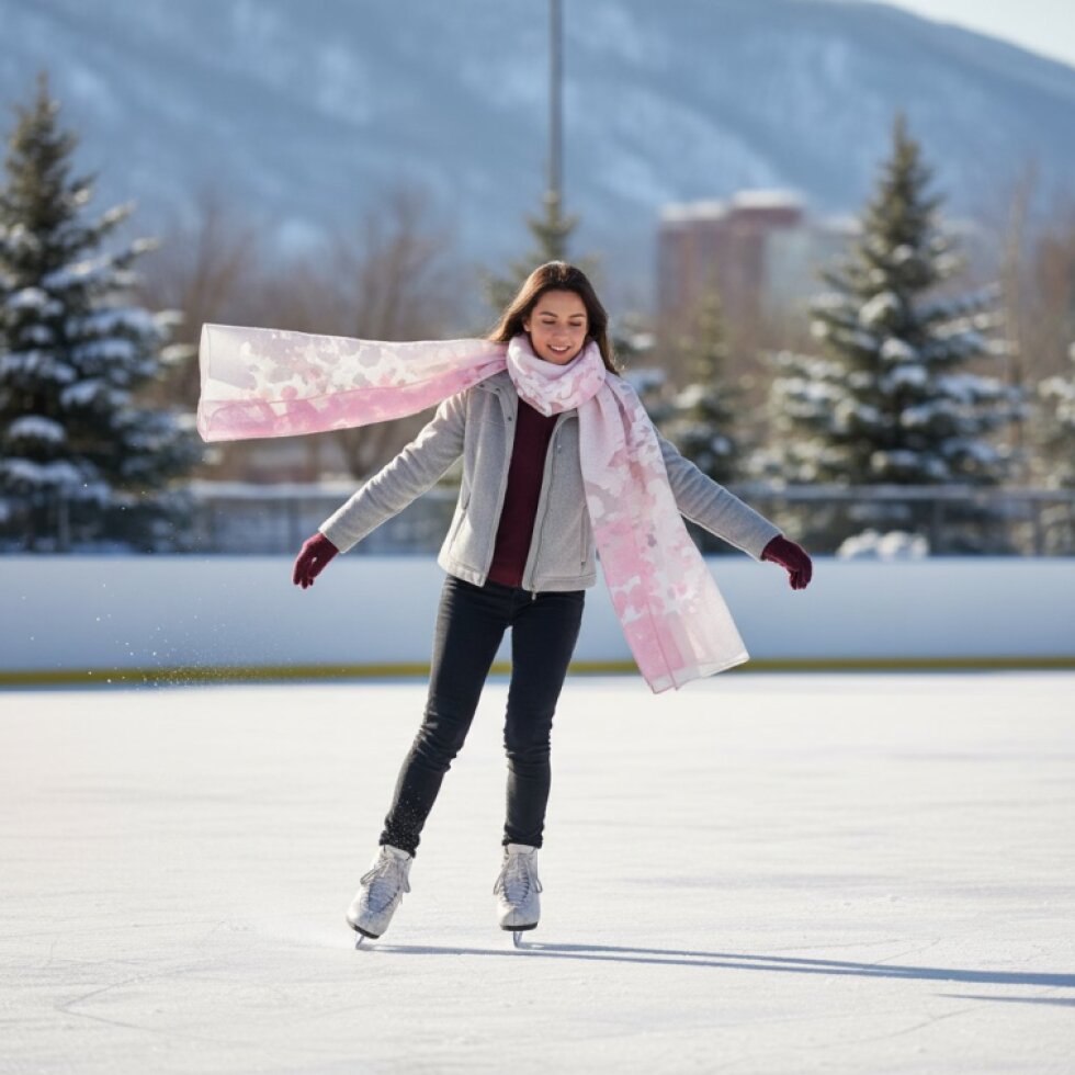 Elegantní hedvábný šátek 185x67cm s kontrastním vzorem