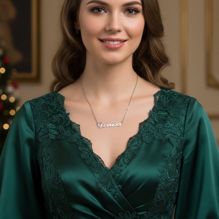 Řetízek z oceli se jménem Denisa stříbrný