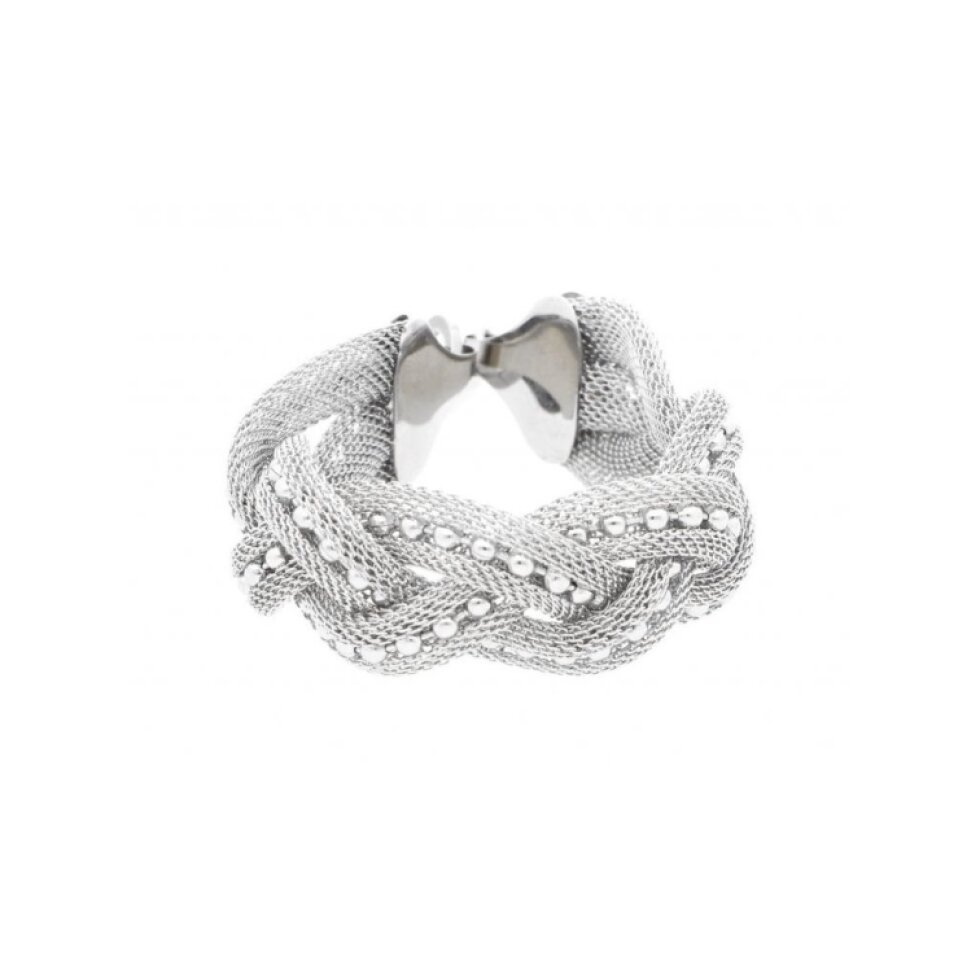 Zapletený dámský ocelový náramek