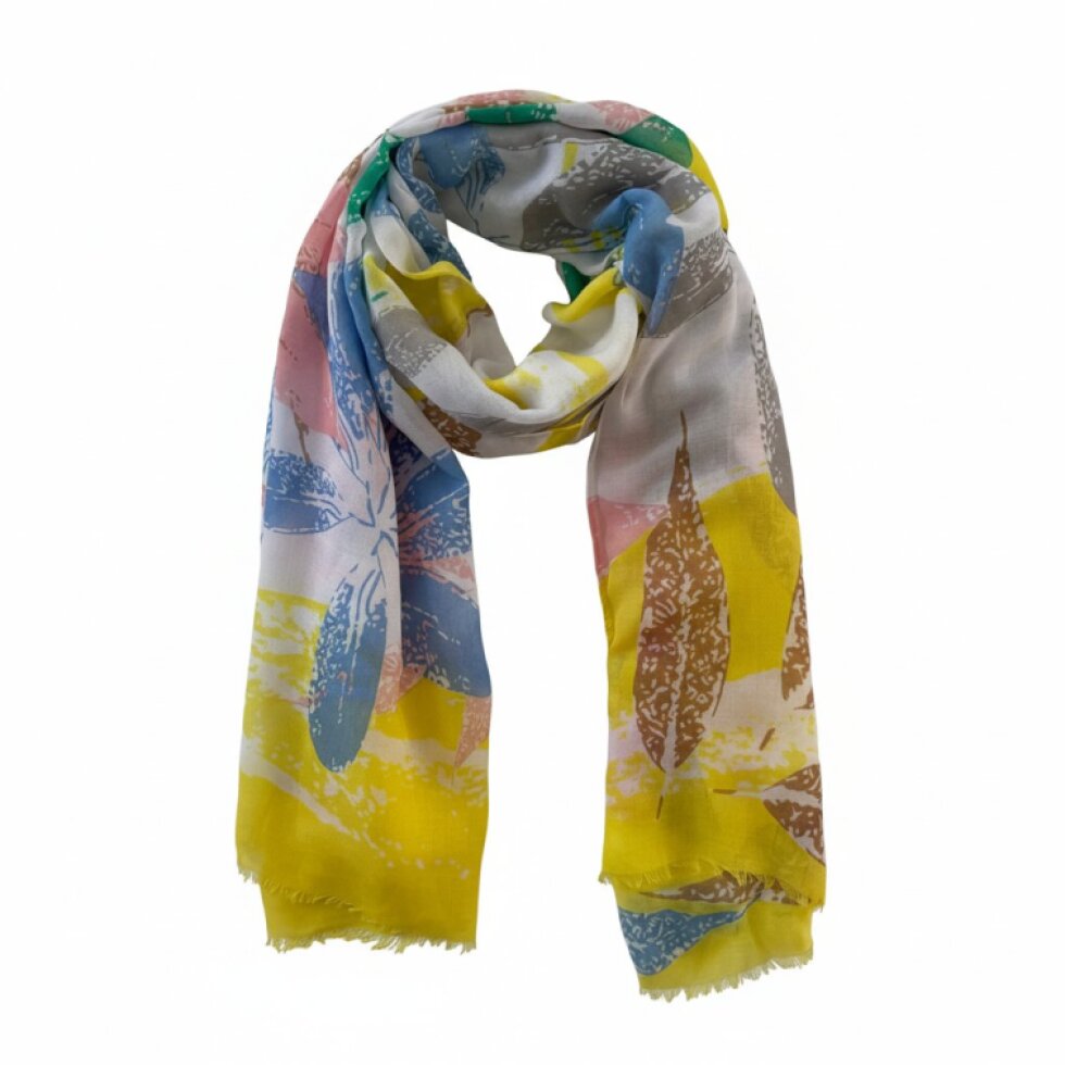 Dámská šála Rozária: Květinový vzor, 180x90 cm, Bavlna a Viskóza