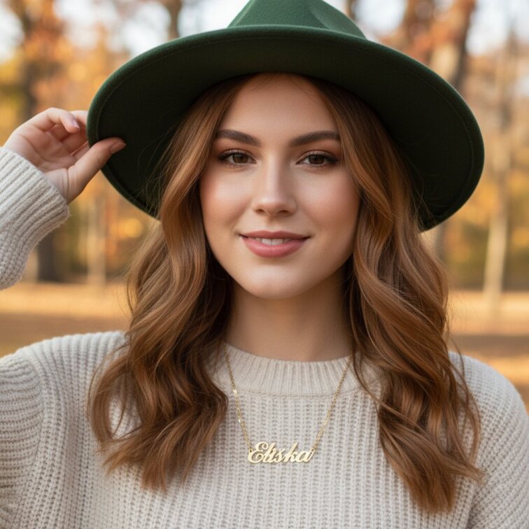 Řetízek z oceli se jménem Eliška zlatá ocel