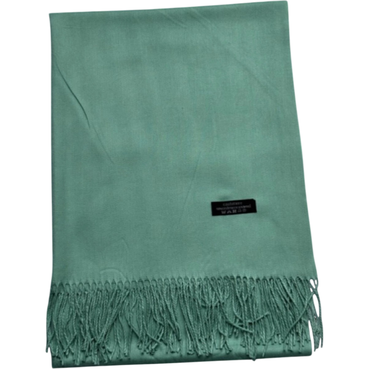 Dámská kašmírová šála zelená 180 x 67 cm