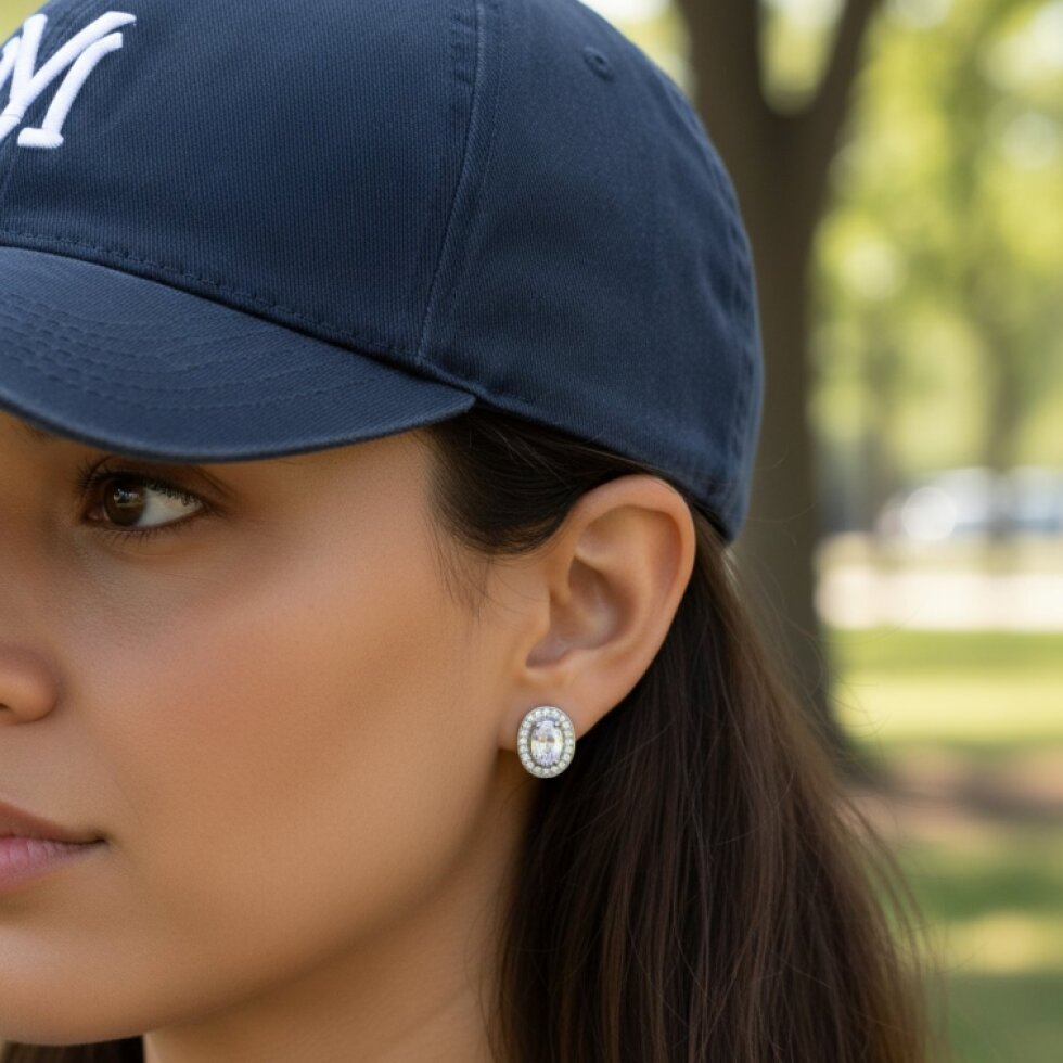 Elegantní ocelové náušnice Nerina s bílými zirkony EW 329