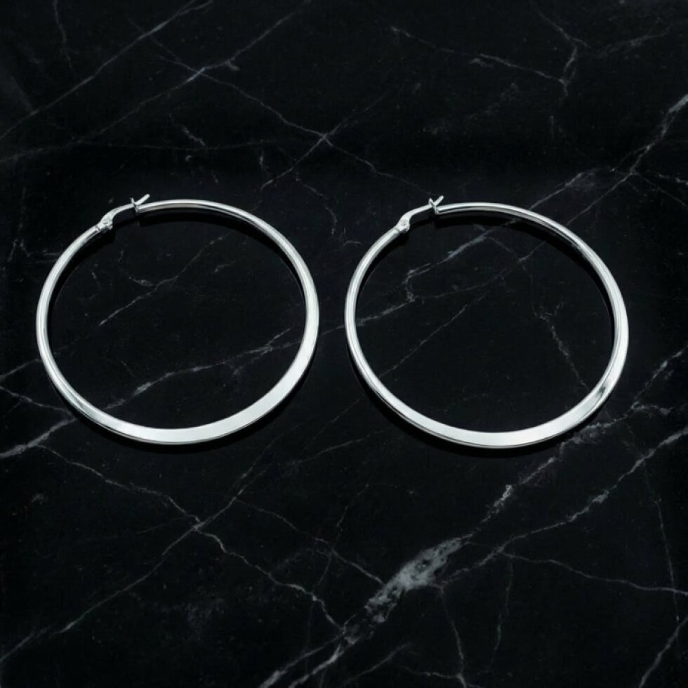 Elegantní ocelové náušnice kruhy 5,5 cm - Chirurgická ocel