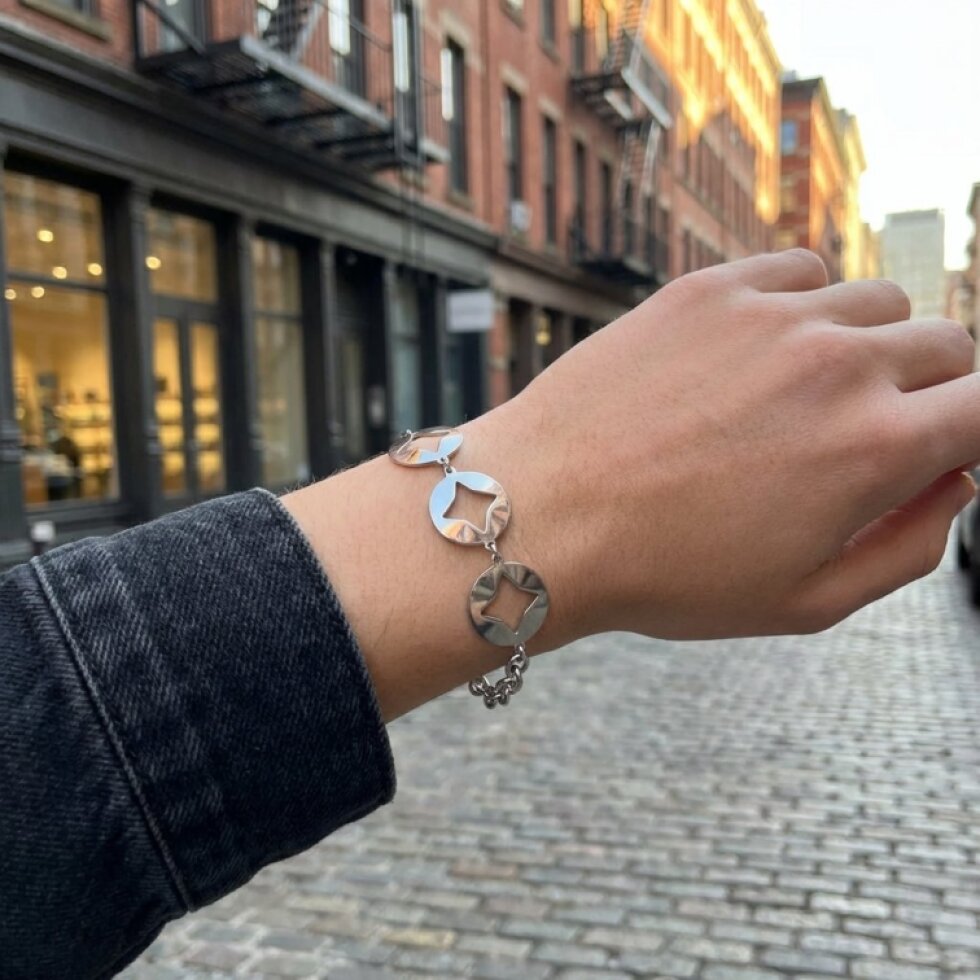 Elegantní dámský ocelový náramek s nastavitelnou délkou