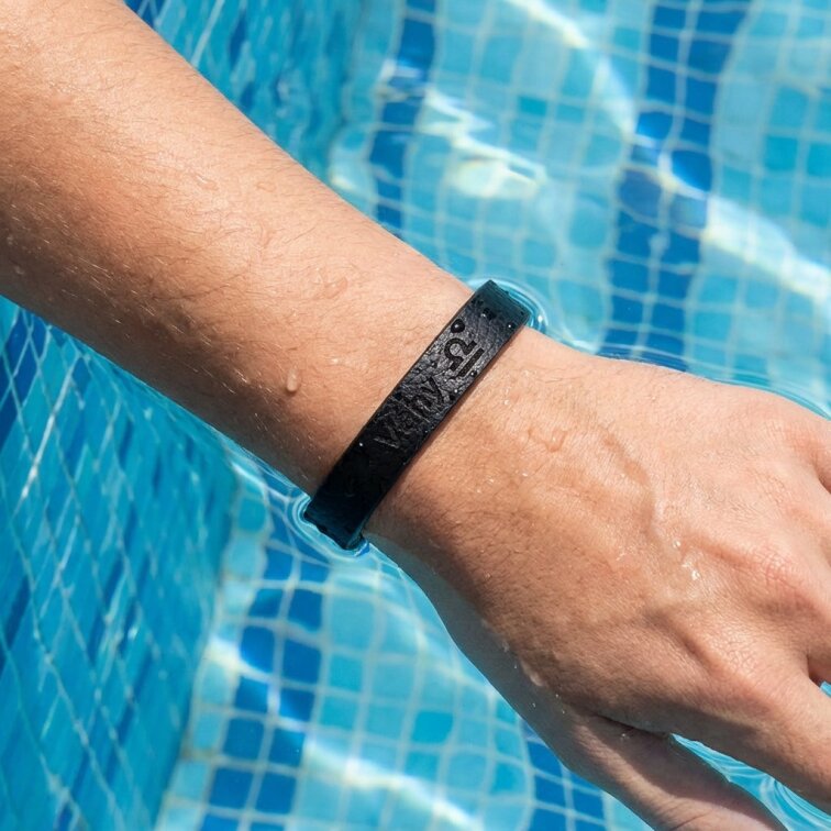 Pánský kožený náramek černý se znamením Váhy