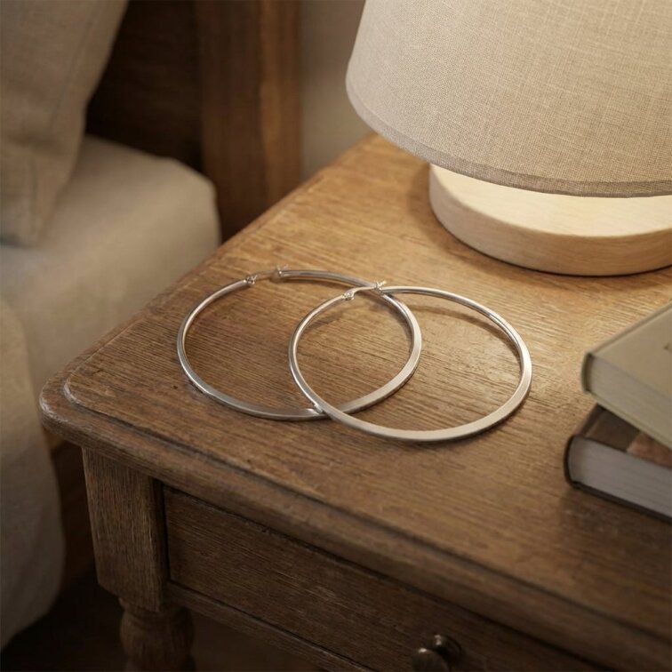 Náušnice ocelové kruhy 3 cm