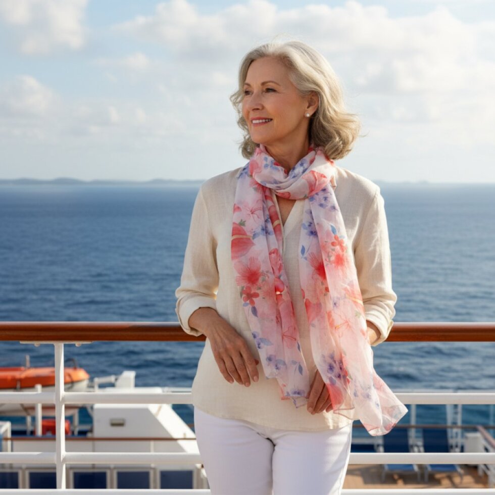 Dámská elegantní šála Florela-wa-139, 180×70 cm, květinový vzor