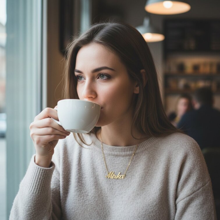 Řetízek z oceli se jménem Mirka zlatá ocel