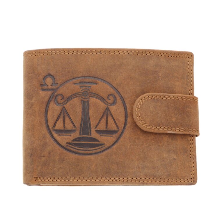 Pánská kožená peněženka se znamením Váhy