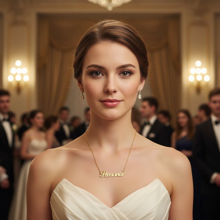 Řetízek z oceli se jménem Simona zlatá ocel