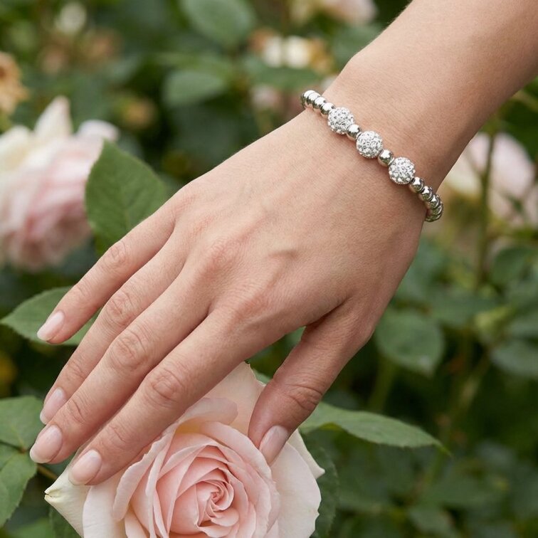 Stříbrný náramek natahovací z chirurgické oceli Akama