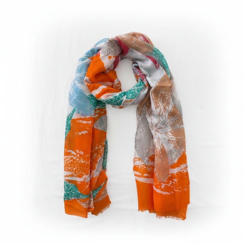 Dámský šátek Rozária 180 × 90 cm s květinovým vzorem