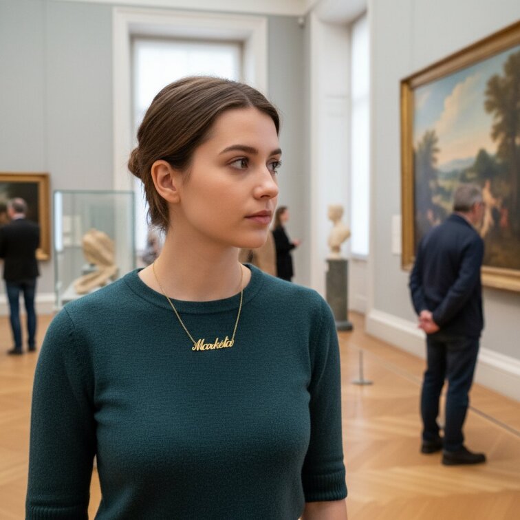 Řetízek z oceli se jménem Markéta zlatá ocel