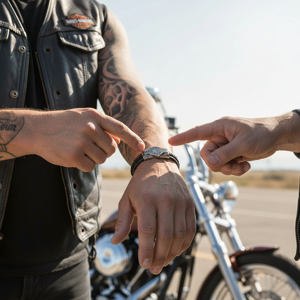 Kožený náramek Harley Davidson KD124