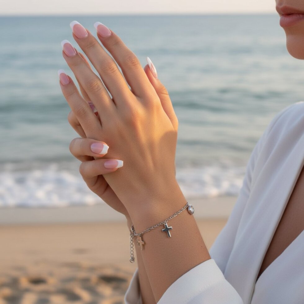 Dámský náramek stříbrný z chirurgické oceli