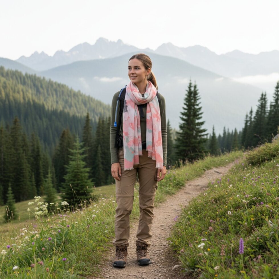 Coloria-wa-157: Pestrobarevná dámská šála 180 × 80 cm