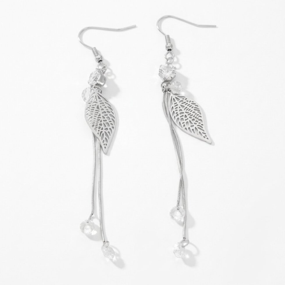 Visací náušnice s kamínky SKD975 - Chirurgická ocel