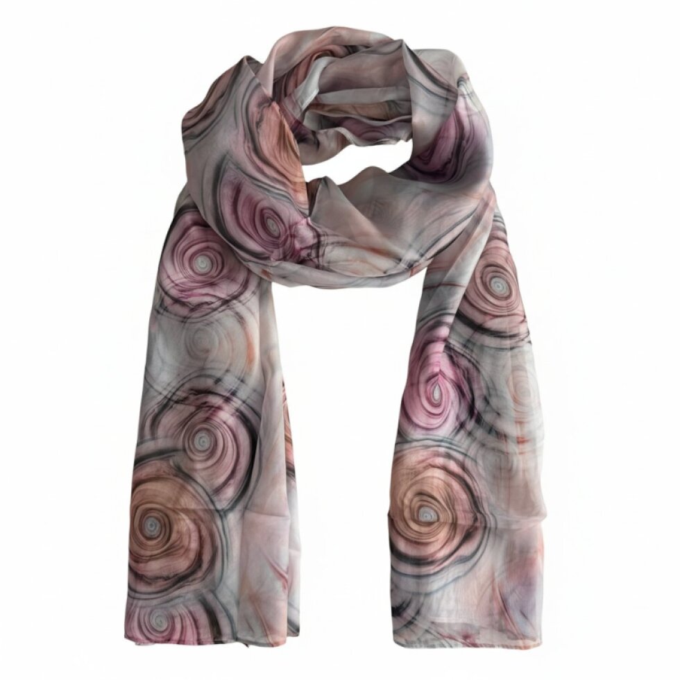 Aurora-wa-125 Barevný šátek 180x70 cm s hedvábným efektem