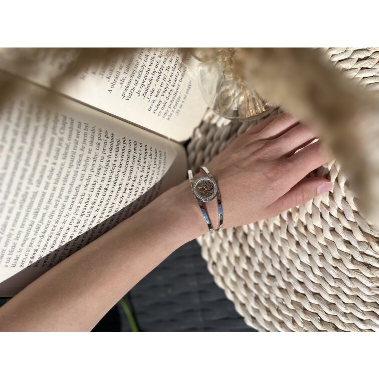 Náramek z oceli strom života SL775