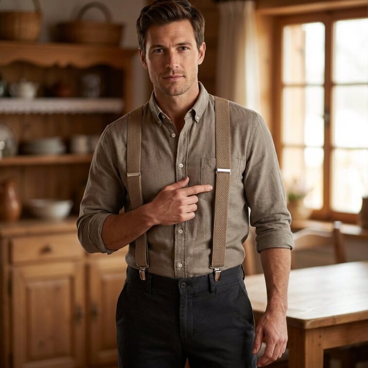 Kšandy pánské hnědé MB2061