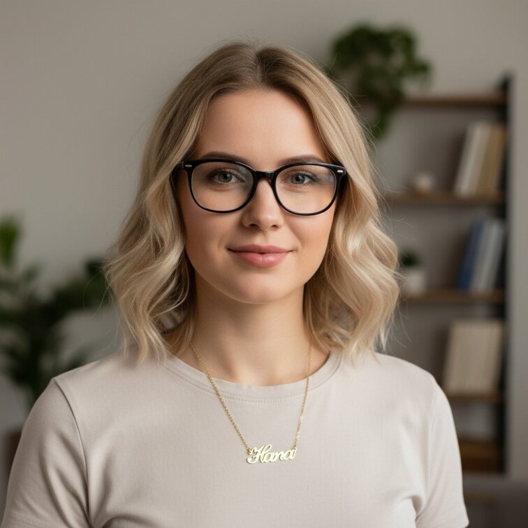 Řetízek z oceli se jménem Hana zlatá ocel