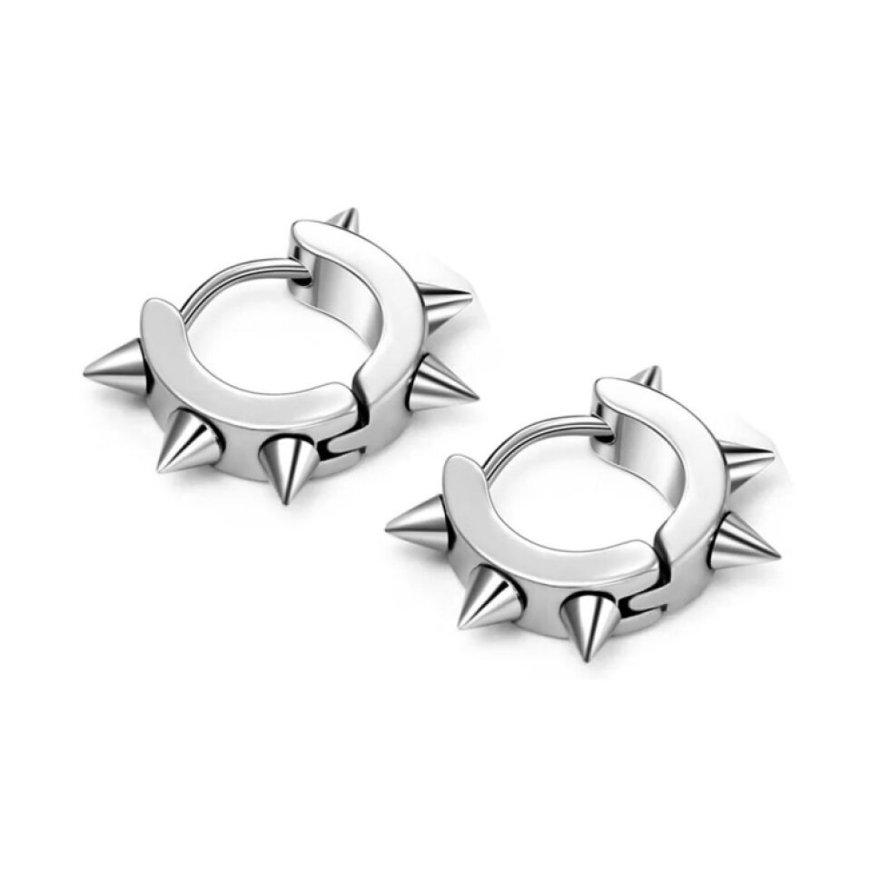 Chirurgické ocelové náušnice - Unisex kroužky s ostny