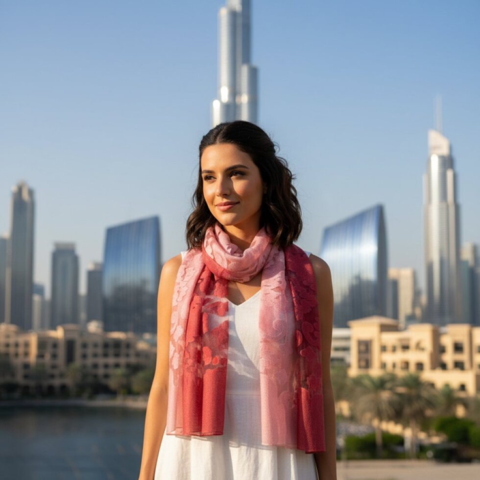 Elegantní šátek Dual Contrast-wa-182 185x67cm