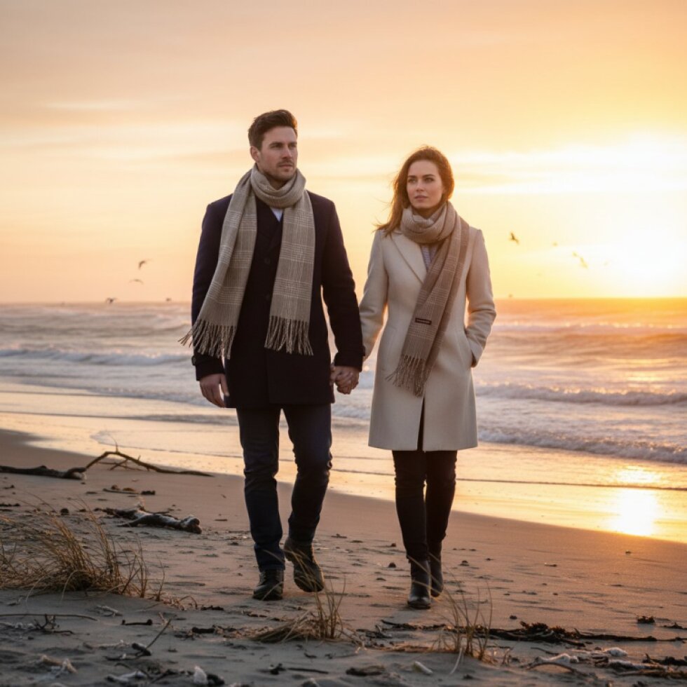 Luxusní kašmírová kostkovaná šála 180x65 cm