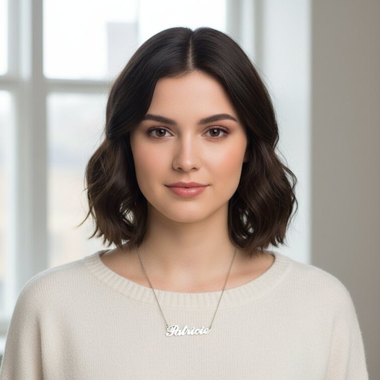 Řetízek z oceli se jménem Patricie stříbrný