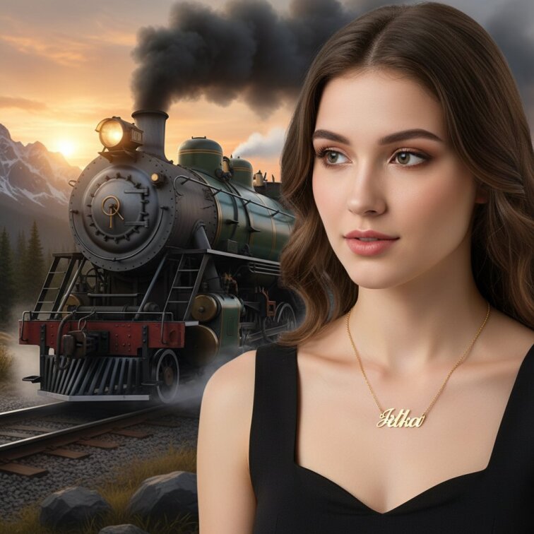 Řetízek z oceli se jménem Jitka zlatá ocel