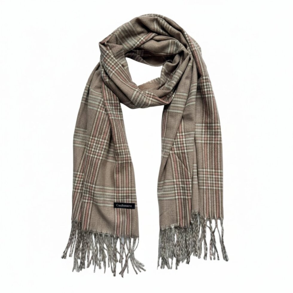 Luxusní Kašmírová Kostkovaná Šála 180x65 cm