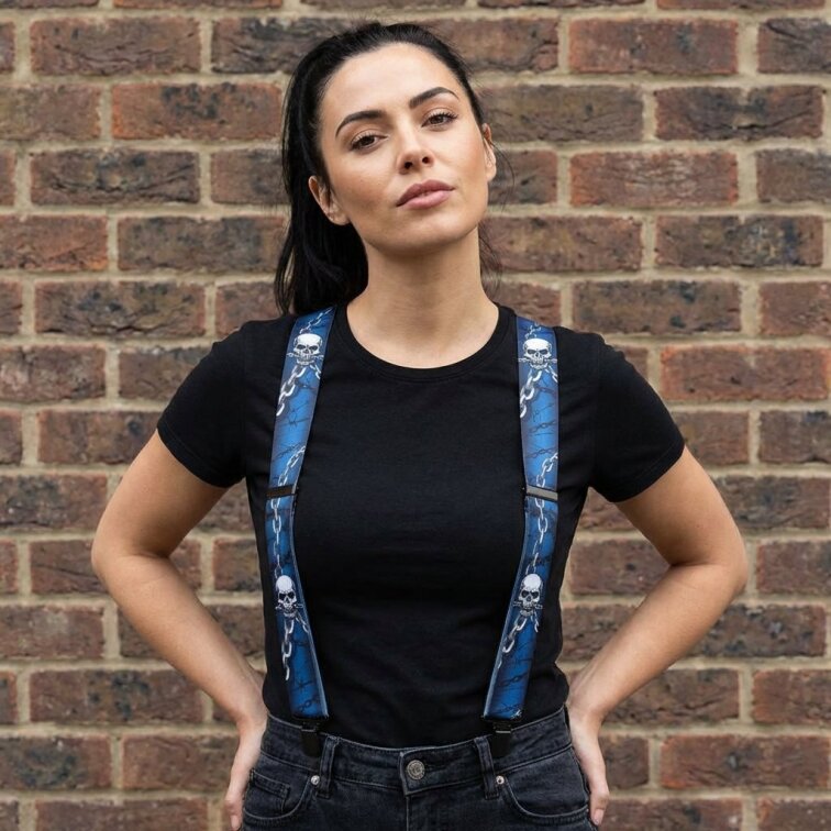 Kšandy s lebkou TK259