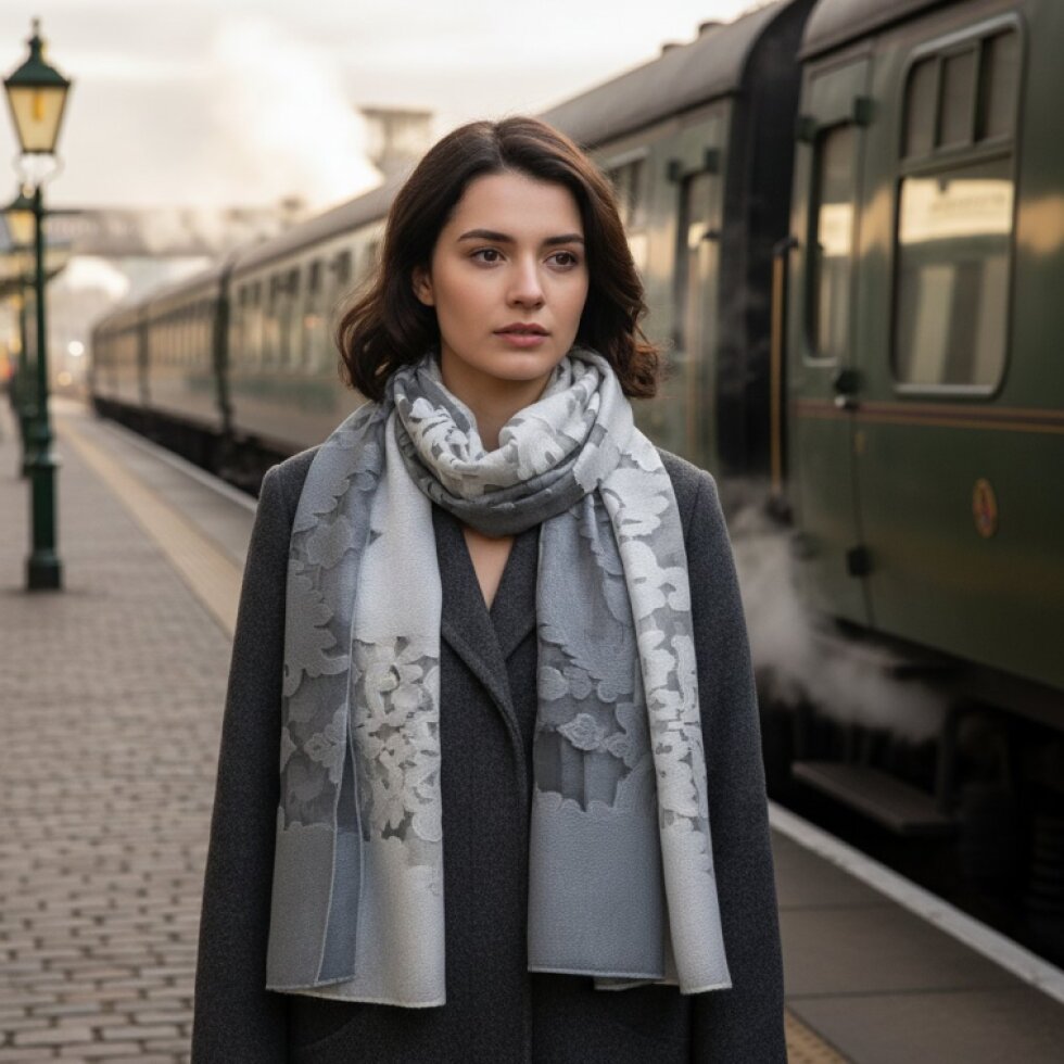 Elegantní šátek Dual Contrast 185x67cm