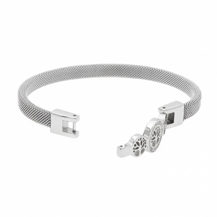 Dámský stříbrný náramek Strom života z chirurgické oceli SL656