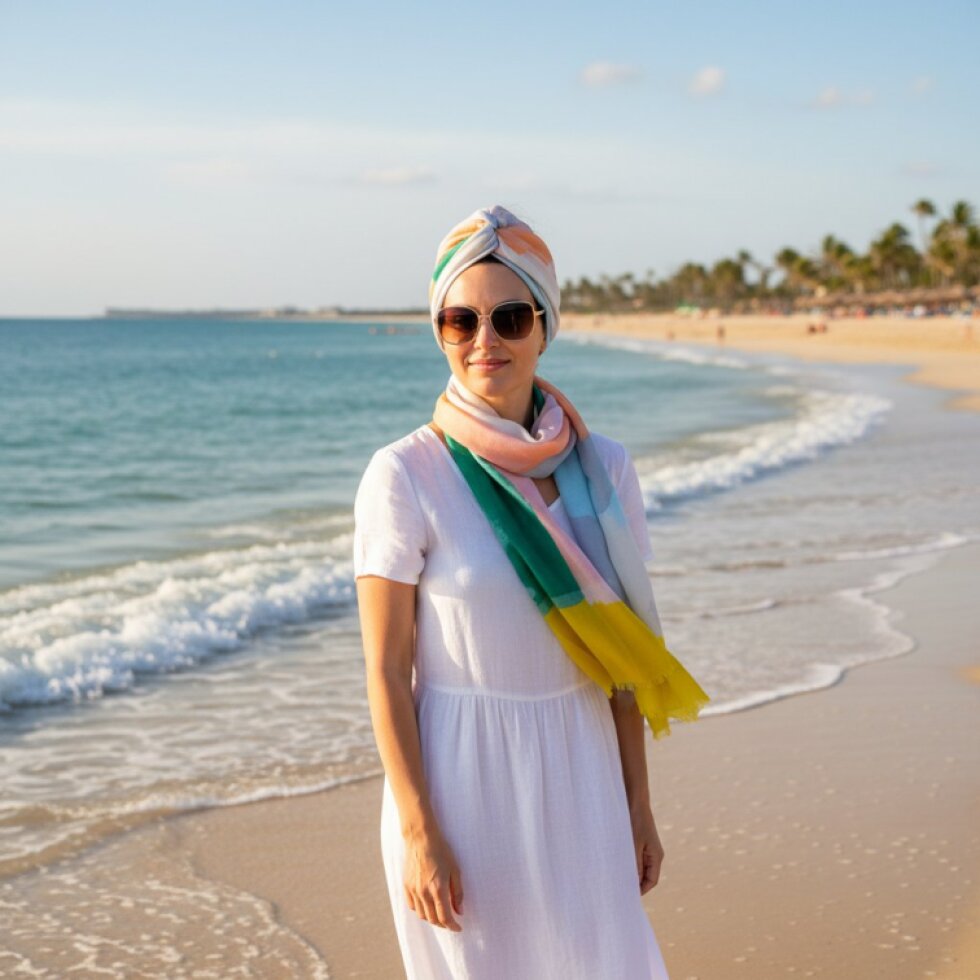 Barevný šátek Harmonie 180x86 - Bavlna a Viskóza