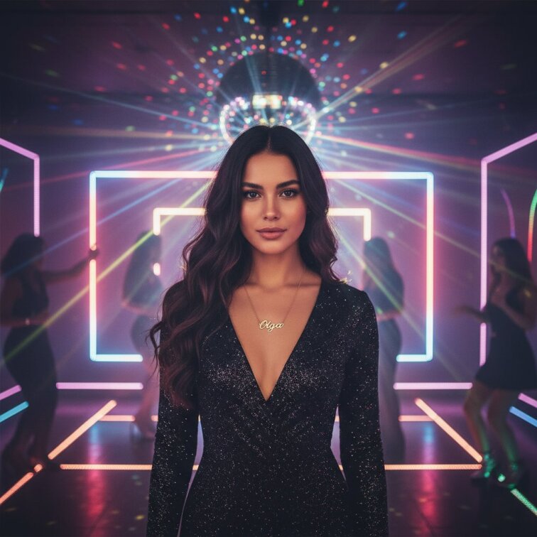 Řetízek z oceli se jménem Olga zlatá ocel