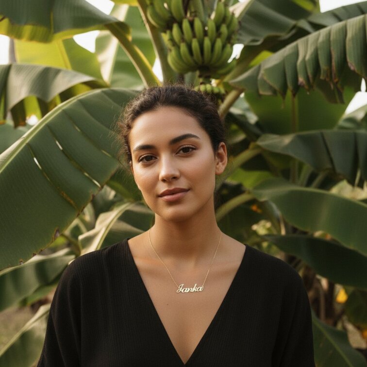 Řetízek z oceli se jménem Janka zlatá ocel