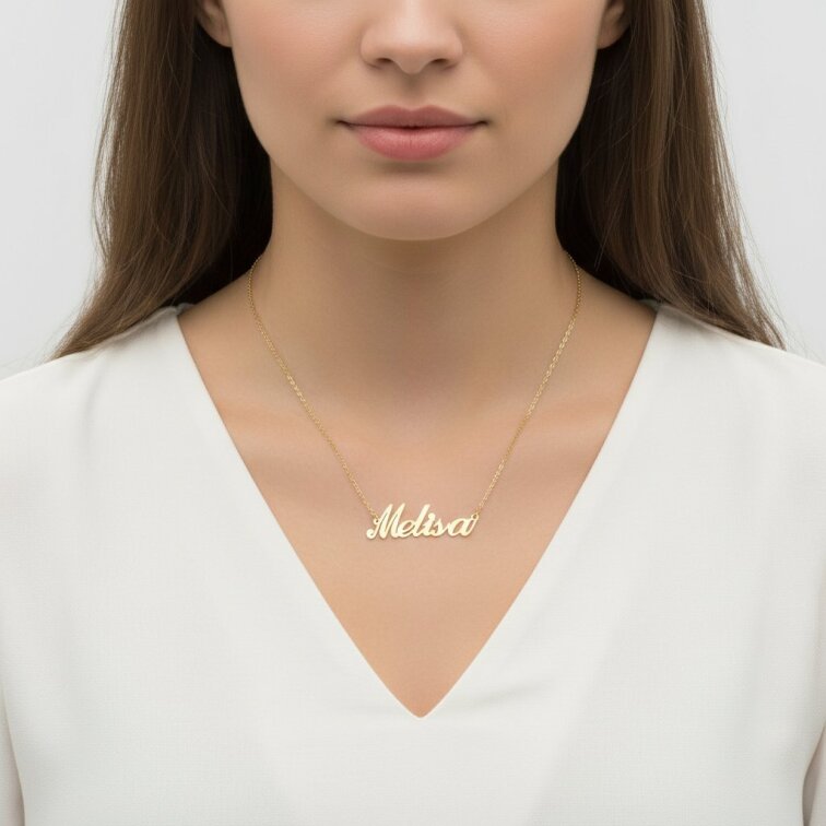 Řetízek z oceli se jménem Melisa zlatá ocel