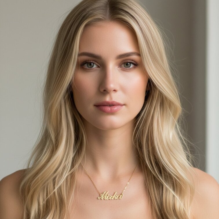 Řetízek z oceli se jménem Mirka zlatá ocel