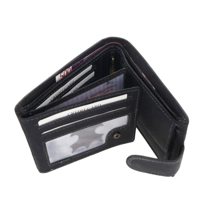 Pánská kožená peněženka černá s motivem Jelena